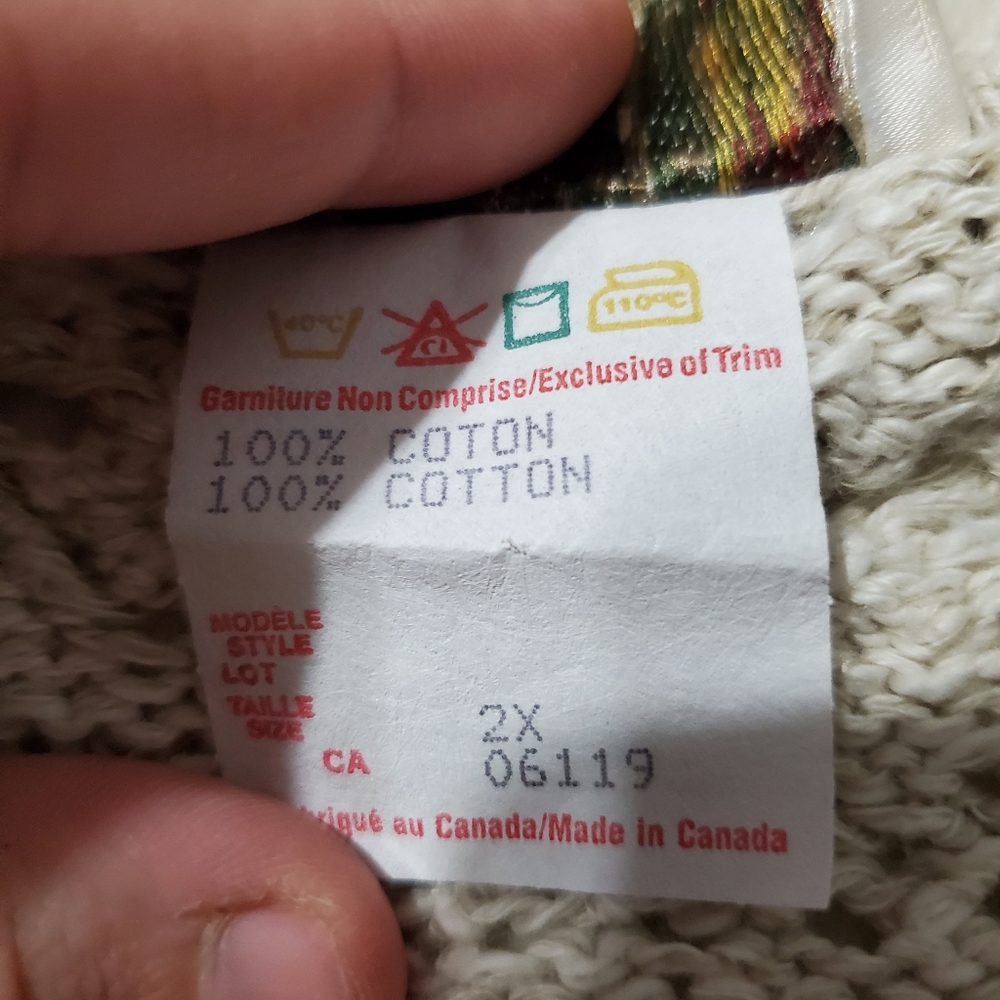 Vintage Tan Knit Cardigan Sweater Size 2X - Picture 6 of 6